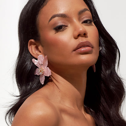 Romantic Pink Flower earrings