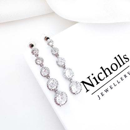 Cubic Zirconia Drop Earrings | Bridal, Bridesmaid & Occasion Jewellery