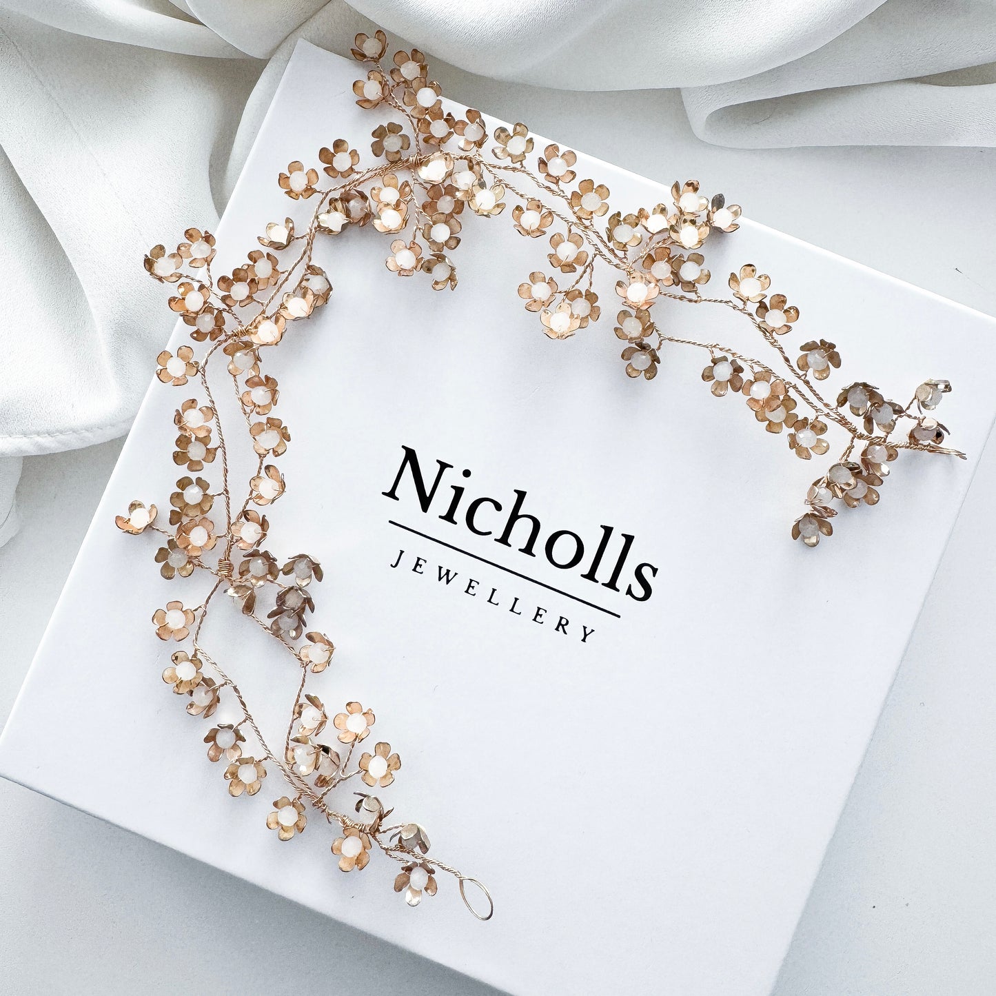 Petite Gold Flower Flexible Hair Vine