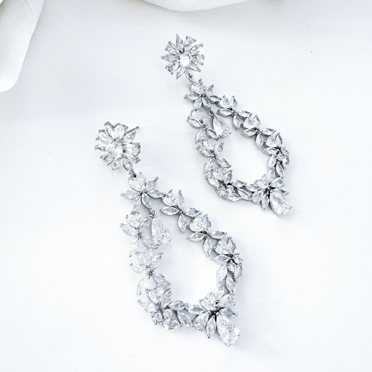 Chandelier Cubic Zirconia Statement Earrings