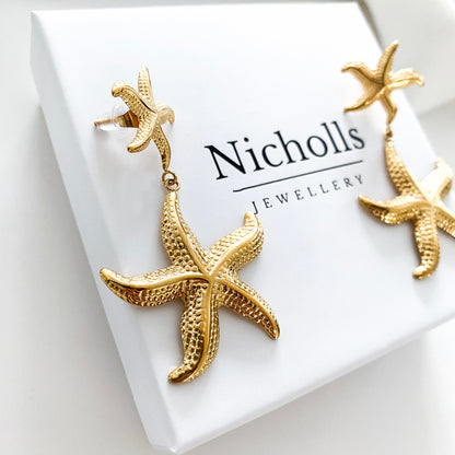 Double Starfish Earrings