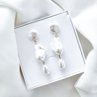 Imitation Pearl Cloud Dreamer Statement Earrings