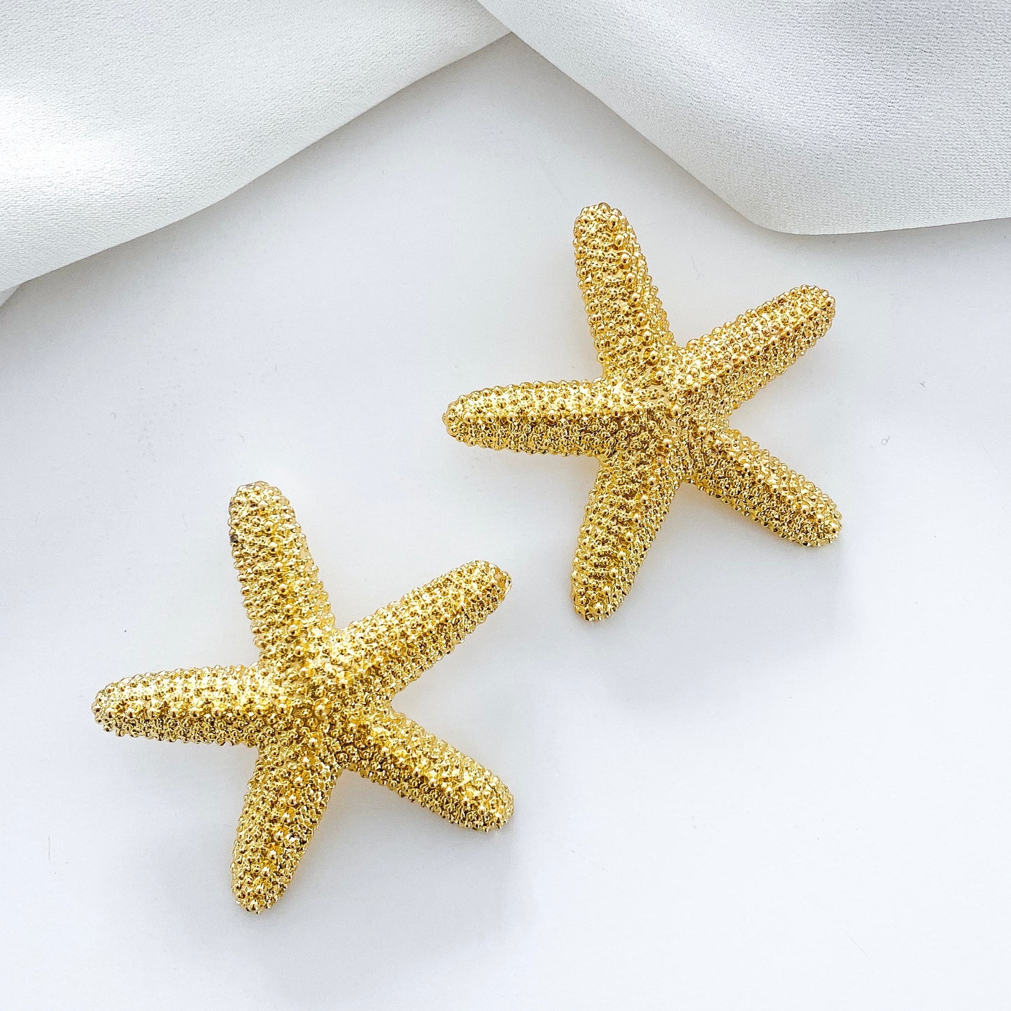 Statement Starfish Gold Earrings