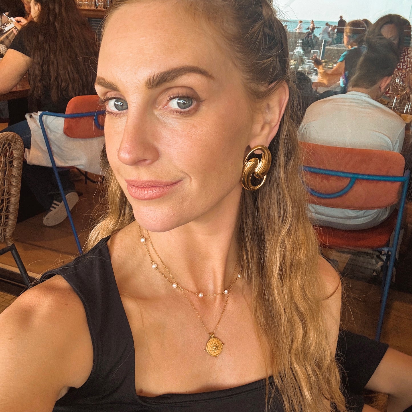 Sculptural Gold Statement Earrings | Waterproof 18k Gold PVD Earrings