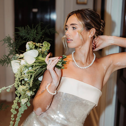 Freshwater Pearl Necklace, Bracelet & Earring Set