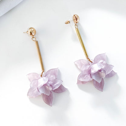 Francoise Lilac Flower Earrings