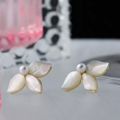 Romantic Three Petal Dainty Flower Studs