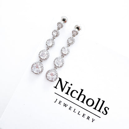 Cubic Zirconia Drop Earrings | Bridal, Bridesmaid & Occasion Jewellery