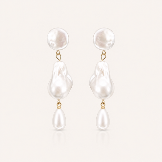 Imitation Pearl Cloud Dreamer Statement Earrings
