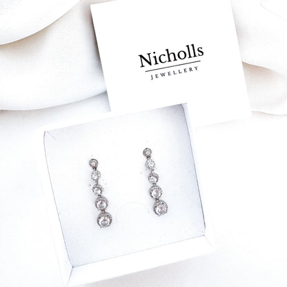 Cubic Zirconia Drop Earrings | Bridal, Bridesmaid & Occasion Jewellery