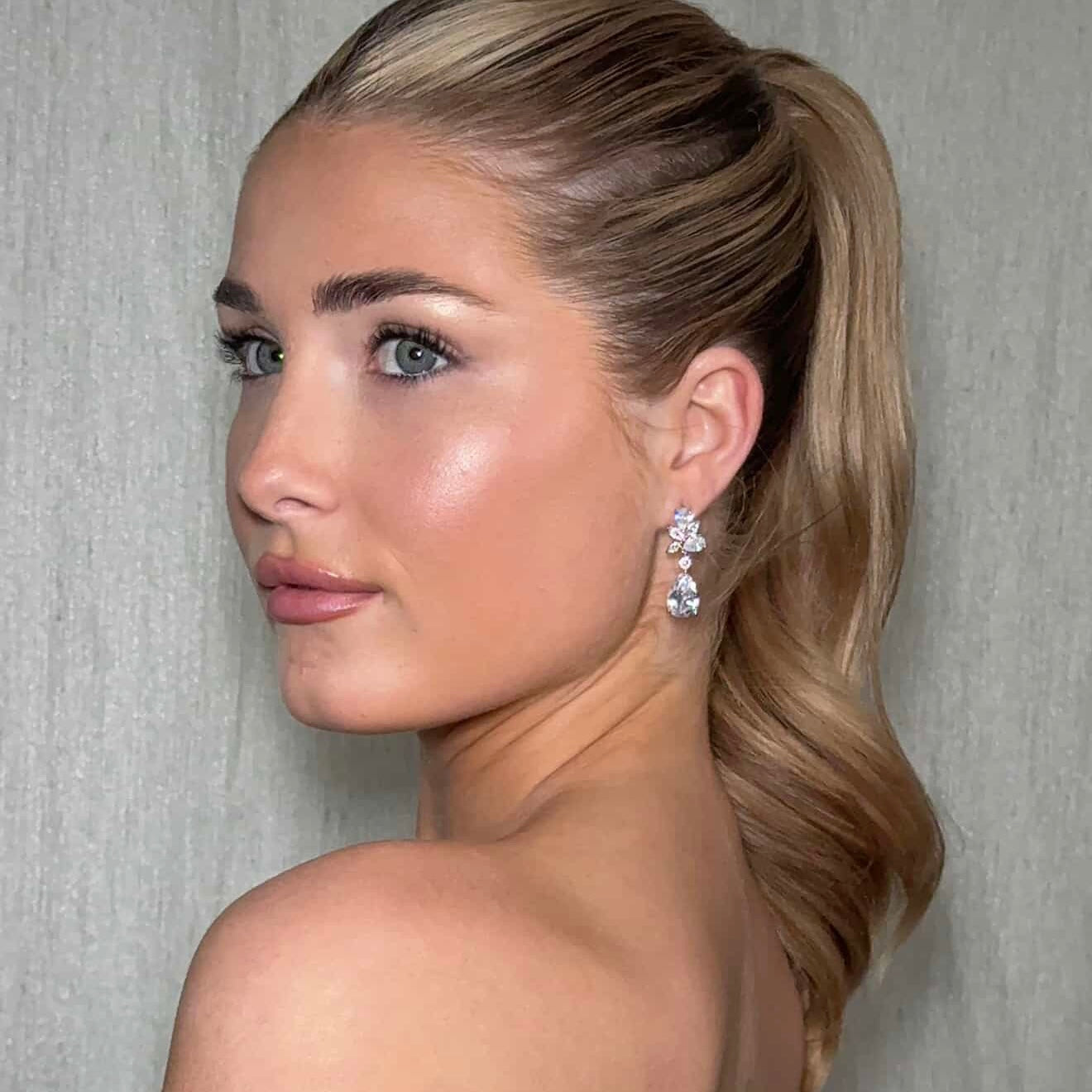 Adore Silver Flower Dangle Earrings