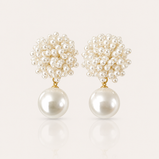 Charlotte Cluster Drop Earrings