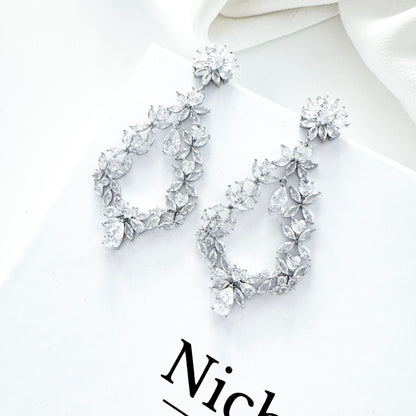 Chandelier Cubic Zirconia Statement Earrings