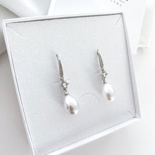 Load image into Gallery viewer, Pearl Drop Hook Earrings
