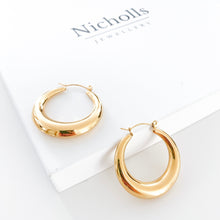 Load image into Gallery viewer, Everyday Chunky Gold Hoops
