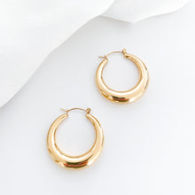 Load image into Gallery viewer, Everyday Chunky Gold Hoops
