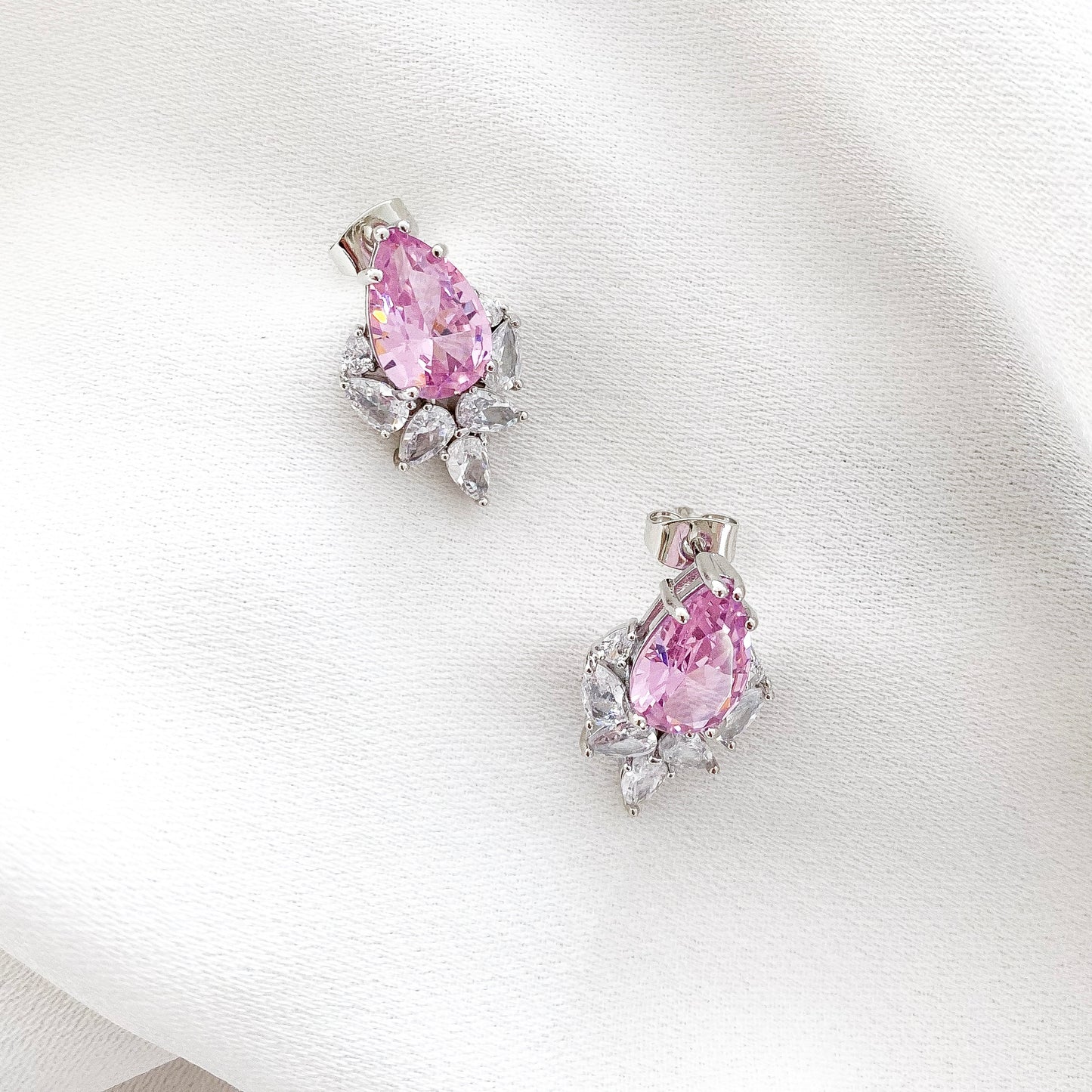 Liberté Pink Crystal Studs