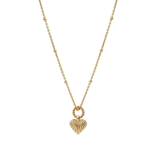 Mini Gold Heart Satellite Chain Necklace