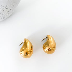Water Drop Chunky Smooth Earrings