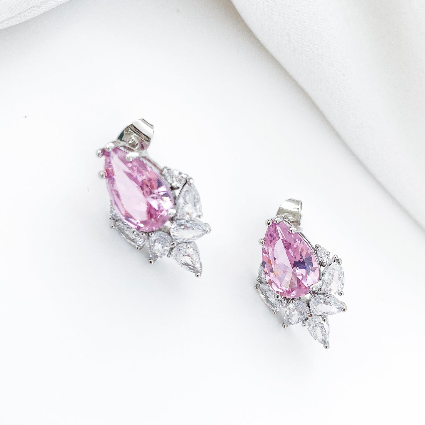 Liberté Pink Crystal Studs