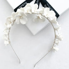 Load image into Gallery viewer, Porcelain White Flower Headband
