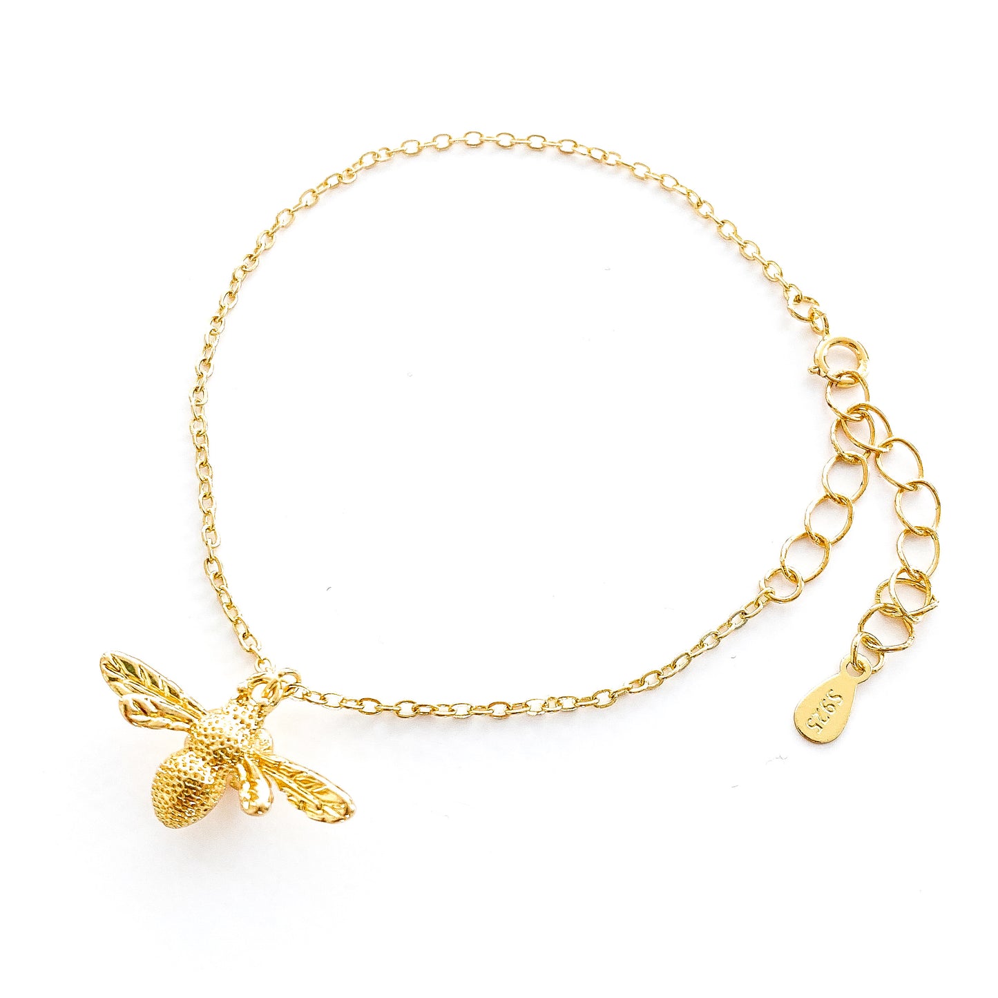 Gold Bee Necklace and Bracelet Set