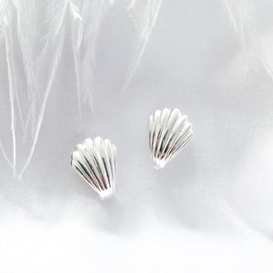 Mini Sea Shell Silver Earrings