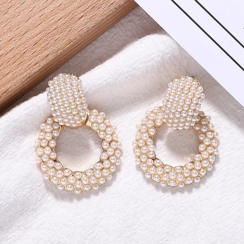 Lacy Pearl Hoop Earrings - Nicholls Jewellery