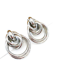 Trinity Silver Hoop Earrings