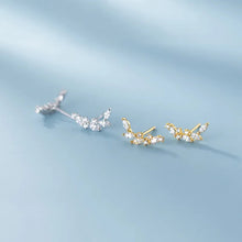 Load image into Gallery viewer, Climber Marquise Flower Silver Studs
