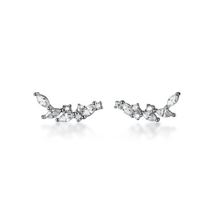 Climber Marquise Flower Silver Studs