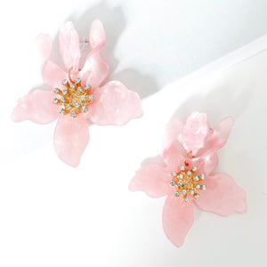 Romantic Pink Flower earrings