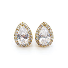 Load image into Gallery viewer, Trust Teardrop Gold Studs
