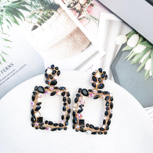 Load image into Gallery viewer, Venice Black Crystal Earrings
