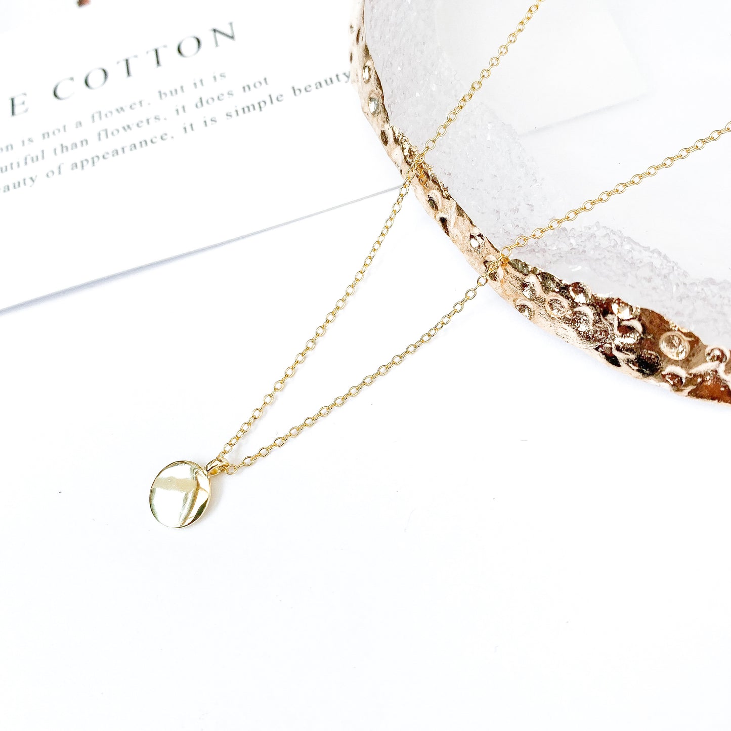 Gold Disc Necklace