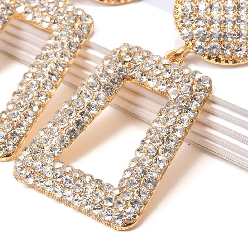 Luxe Crystal Aztec Earrings - Nicholls Jewellery