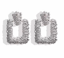 Load image into Gallery viewer, Luxe Silver Square Earrings - Nicholls Jewellery

