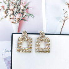 Load image into Gallery viewer, Luxe Crystal Square Earrings - Nicholls Jewellery
