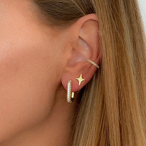 Loop Crystal Earrings Gold