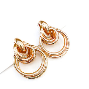 Trinity Gold Hoop Earrings
