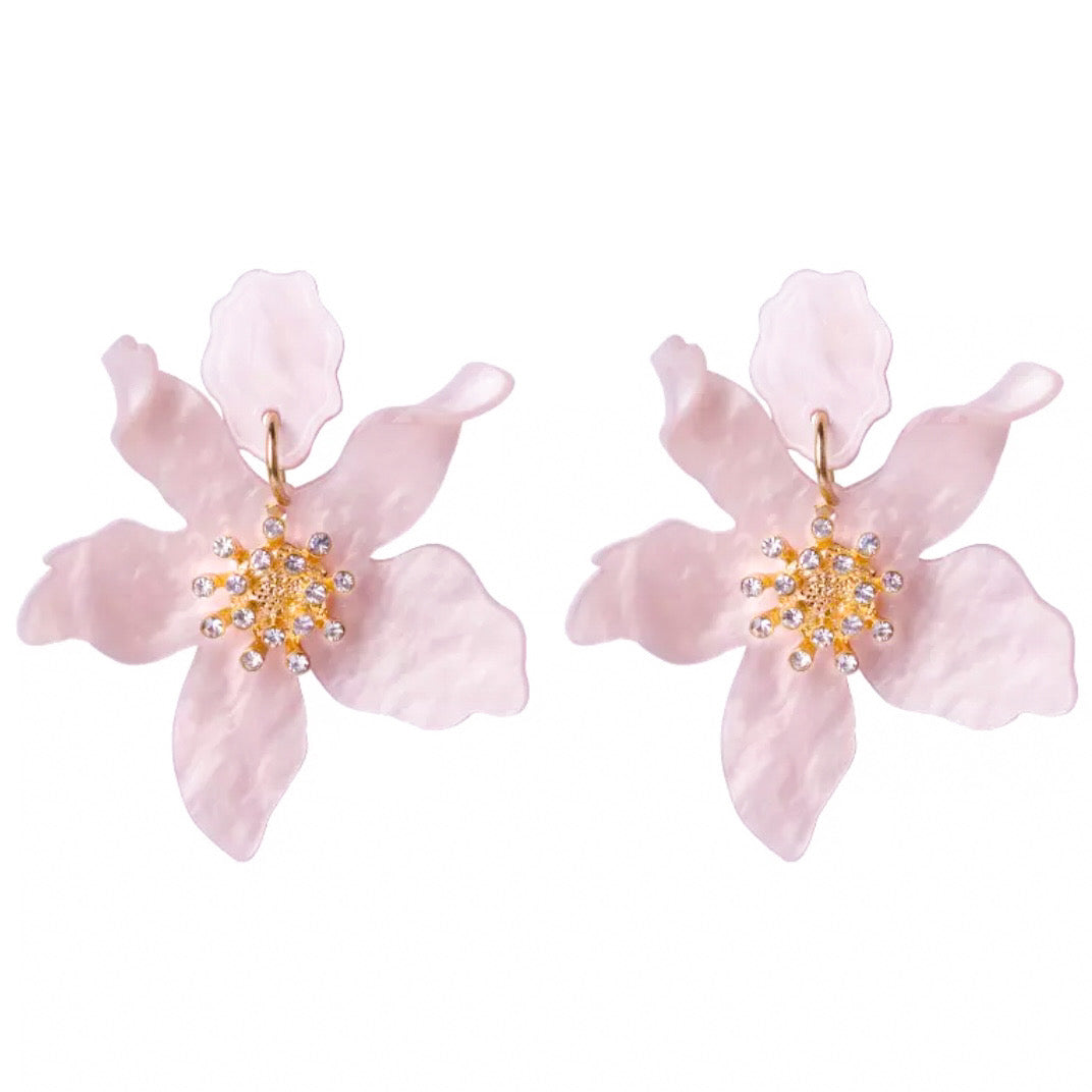 Romantic Pink Flower earrings