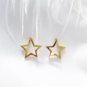 Star Huggie Earrings Gold