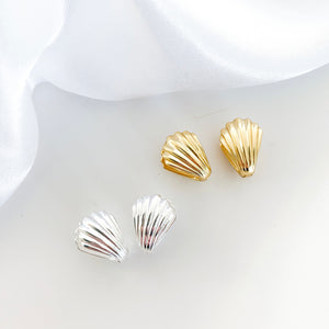 Mini Sea Shell Silver Earrings