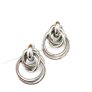Trinity Silver Hoop Earrings