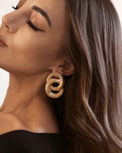 Grecian Gold Hoop Earrings