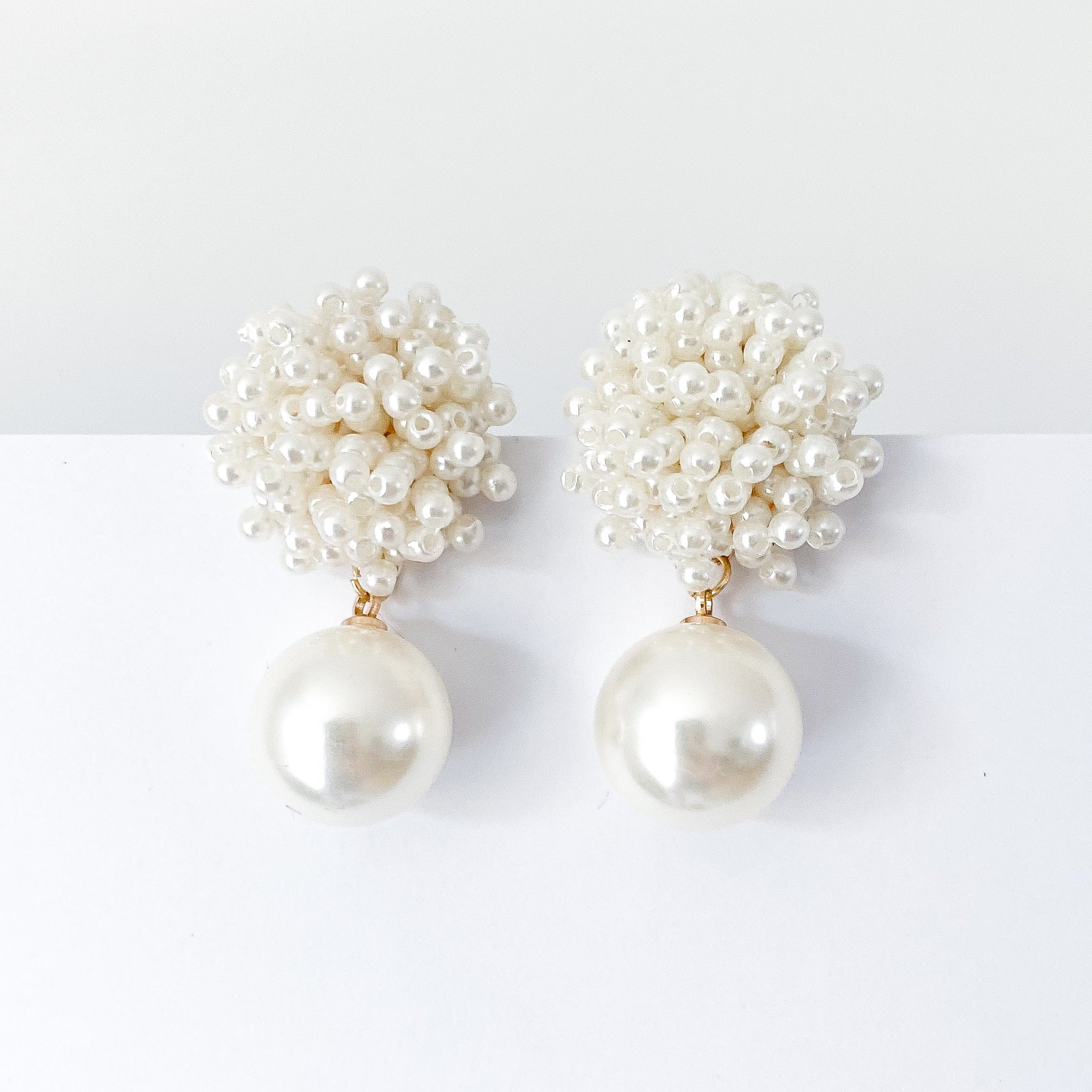 Cluster on sale wedding earrings