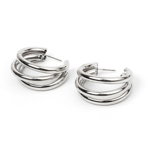 Triple Silver Hoop Earrings - Nicholls Jewellery