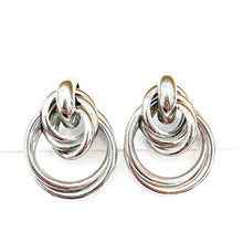 Load image into Gallery viewer, Trinity Silver Hoop Earrings
