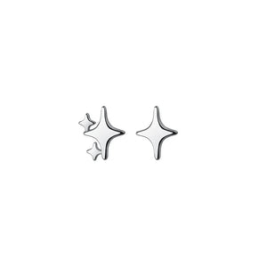 Twinkle Silver Star Studs