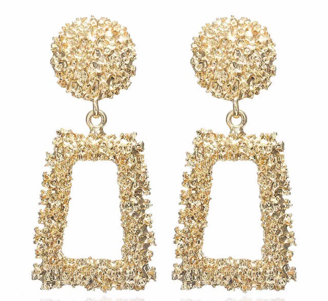 Luxe Gold Aztec Earrings - Nicholls Jewellery
